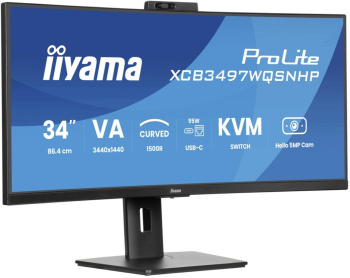 curbat Iiyama 34" 120Hz VA 0.4ms WQHD (3440x1440) HDMI DisplayPort Boxe negru - imagine 1