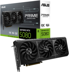 Placa video ASUS PRIME OC NVIDIA GeForce RTX 5080 16GB GDDR7 256-bit DLSS 4 