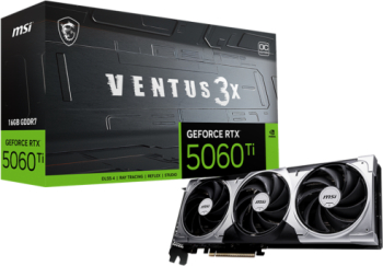 Placa video MSI GeForce RTX 5060 Ti VENTUS 3X OC 16GB GDDR7 128-bit DLSS 4.0 