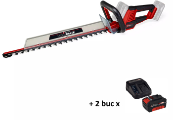 Trimmer fara cablu de gard viu Einhell PXc GE-CH 3661 Li-Solo lama 67 cm + 2 x Kit acumulator si incarcator Einhell PXC 4512042 18 V 4.0 Ah 