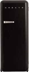 Frigider Retro CREATE 281 litri negru/silver 