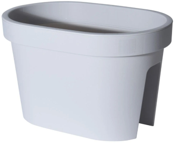 Ghiveci pentru balustrada design oval culoare gri urban 26x39.5x24 cm 