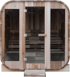 Sauna patrata 2&ndash 4 persoane cu soba electrica din lemn cedru rosu SAUNA S08 