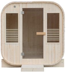 Sauna patrata 3&ndash 4 persoane tei termotratat cu soba pe lemne SAUNA 09 