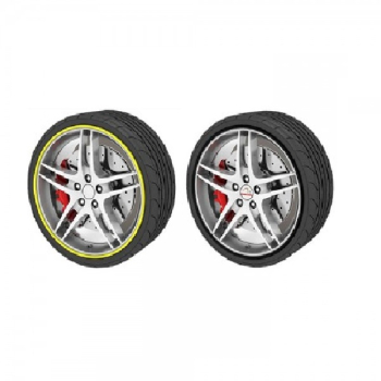 Set 4 x inele jante auto cauciuc universal diverse culori 