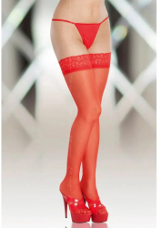 Softline 5514 - Ciorapi Sexy Rosii Marime M 
