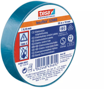 Tesa - Banda electroizolatoare 20m x 19mm albastru 