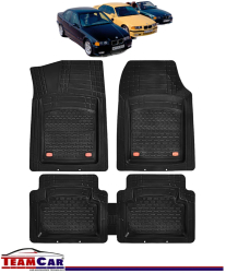 Covorase Auto TEAMCAR® Tip Tavita pentru BMW Seria 3 E36 1991-2000 Compatibile Universal Negru Set Complet Fata-Spate 