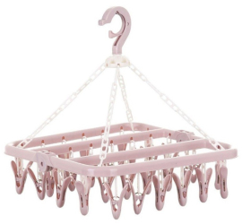 Uscator de rufe Flippy 32 de cleme Plastic Pliabil rotire 360 grade 32x32 cm Roz