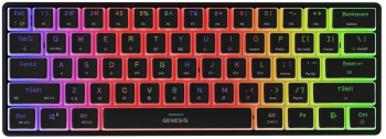 Tastatura Genesis Thor 660 G2 Wireless 2.4GHz Bluetooth Wired iluminare RGB Switch Gateron Red (Negru) 