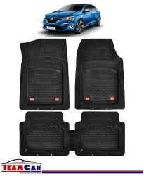 Covorase Auto TeamCar® Tip Tavita Compatibile Renault Megane IV Hatchback 2016-prezent Negru Material Rezistent 