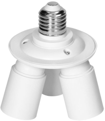 Adaptor dulie bec E27 la 3xE27 VIRONE LH/E27/3XE27-17 alb 