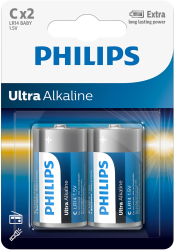 Baterie Philips Ultra Alkaline LR14E2B/10 tip C 1.5V set 2 bucati
