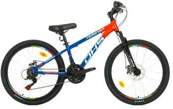 Bicicleta Copii Dhs Terrana 2423 - 24 Inch Albastru/Rosu 
