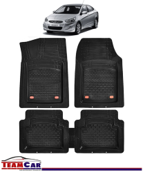 Covorase Auto TeamCar® Hyundai Accent IV 2011-2017 - Cauciuc Tip Tavita 