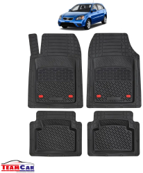 Covorase Auto TeamCar® Kia Rio DC 2000-2005 - Negru - Cauciuc Rezistent Tip Tavita 