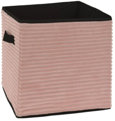 Cutie depozitare din catifea deschisa culoarea roz 30x30 cm 
