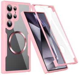 Husa pentru Samsung Galaxy S25 Ultra + Folie - Techsuit ColorVerse 360 MagSafe Series - Pink 