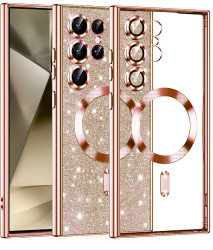 Husa pentru Samsung Galaxy S25 Ultra - Techsuit Luxury Glitter MagSafe - Rose Gold 