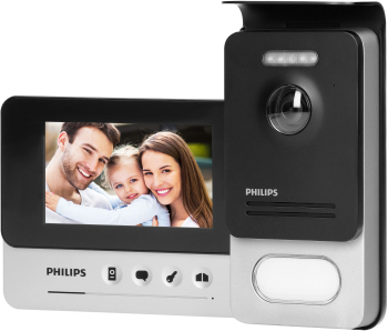 Interfon wireless cu acumulator WelcomeEye Link Philips Wi-Fi Full HD Argintiu/Negru