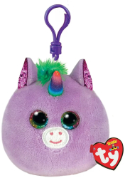 Plus Breloc Ty 8.5cm Squishy Beanies Unicorn Rosette Violet 