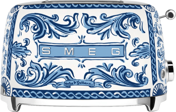 Prajitor de paine Smeg x Dolce&Gabbana 2 felii 950 W albastru/alb