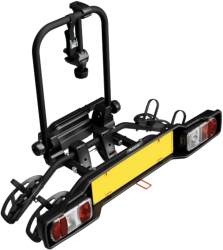 Suport 2 biciclete Peruzzo Parma 706N cu prindere pe carligul de remorcare Negru Mat 