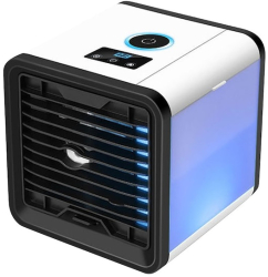 Ventilator de masa cu functie de umidificare si lumini colorate Mini Air Cooler cu USB HS105 