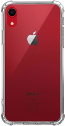 Husa Anti-Soc pentru iPhone XR tip Bumper cu Margini din Silicon si Spate Dur din Acril Colturi AntiDrop iShield - Transparenta 