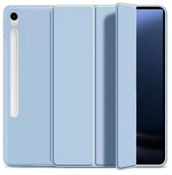 Husa Ultra Slim pentru Samsung Galaxy Tab S10 FE Plus 13.1 Silicon TPU Smart Cover cu Suport - Ice Blue 
