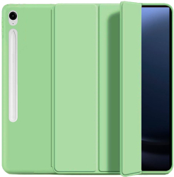 Husa Ultra Slim pentru Samsung Galaxy Tab S10 FE Plus 13.1 Silicon TPU Smart Cover cu Suport - Verde Menta 