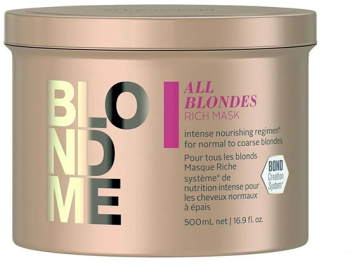 Schwarzkopf Professional Schwarzkopf Professional BlondMe All Blondes Rich Mask Masca pentru Par Blond Unisex 500ml 