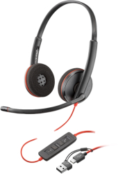 Casti cu microfon Poly by HP Blackwire 3220 USB-C/USB-A Black Bulk 
