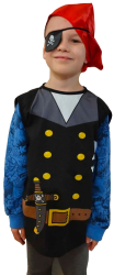 Costum de pirat pentru copii Zola® cu accesorii varsta 3-8 ani 