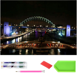 Goblen mozaic XXL cu diamante Zola peisaj Tyne Bridge 120 x 60 cm 