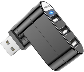 Hub 3 x Port USB Splitter cu Indicator LED Borofone - Negru 