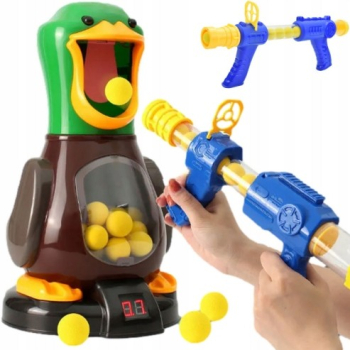 Joc interactiv de tras la tinta Zola Ratoiul Ducky ecran Led pentru scor si sunete 1 pusca 12 bile din spuma ochelari de protectie 24 