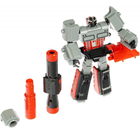 Jucarie creativa 2 in 1 Zola® robot transformare in pistol cu lanterna plastic 15x9x2.5 cm gri 