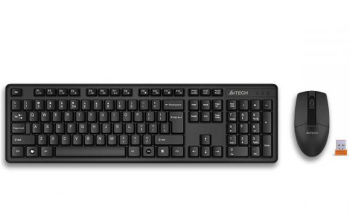 Kit TASTATURA si Mouse A4TECH &bdquo GK-3+G3-330N wireless 104 taste format standard mouse 1000dpi 3/1 butoane negru &bdquo 3330N&rdquo 