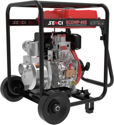 Motopompa ape curate SENCI SCDWP-80E diam. 3&Prime Diesel DE rezervor 12.5L roti transport 