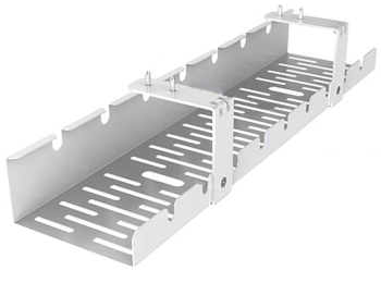 Organizator pentru cabluri Zola prindere sub birou otel 50 x 9 x 12 cm alb 