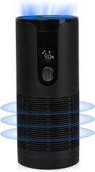 Purificator si Odorizant Aer Auto Portabil Filtru HEPA Incarcare USB Silentios 3 Viteze Elimina Fumul si Mirosurile Afisaj Digital Ne 