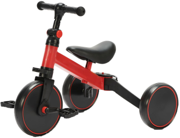 Bicicleta 2 in1 Zola® cu 3 roti cadru din aluminiu manere din cauciu rosie 