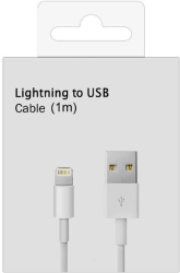Cablu de date/incarcare OEM compatibil Apple Lightning &ndash USB A 1m alb blister 