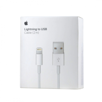 Cablu de date/incarcare Original Apple Lightning &ndash USB A 2m alb blister 