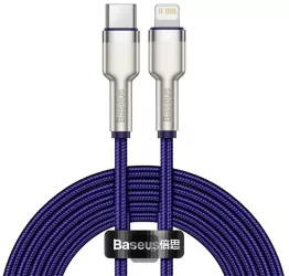 Cablu Type-C la Lightning 20W 2m - Baseus Cafule Series CATLJK-B05 - Purple 