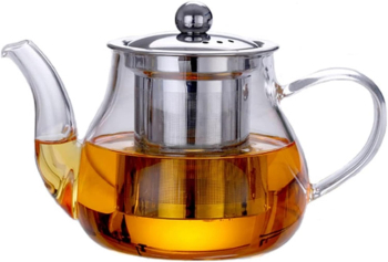Ceainic cu infuzor recipient pentru ceai/cafea 800 ml transparent 