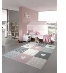 Covor MERINOS Pastel Kids 20339 255-Pink 140x200 cm grosime 13 mm 
