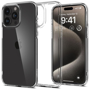 Husa pentru iPhone 15 Pro - Spigen Ultra Hybrid - Clear 
