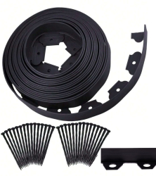 Kit bordura gazon Zola 30 ancore incluse polipropilena latime 5 cm lungime 20 m negru